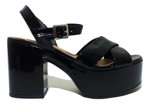 Imagen 2 de 6 de Sandalias Roma Charol Black