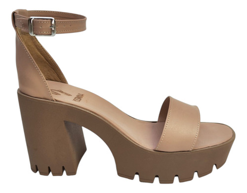 Sandalias Plataforma Tacón Alto 2 En 1 Pulsera Y Gladiador