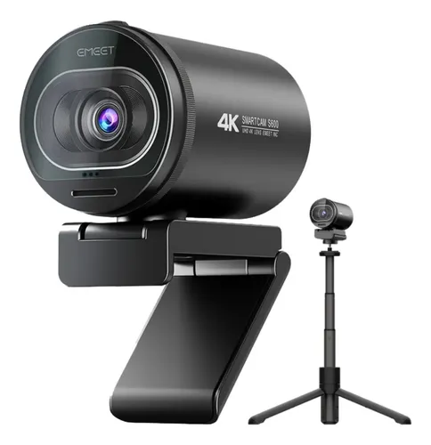 Webcam Emeet Smartcam S600 4k Com Foco Automático Preto