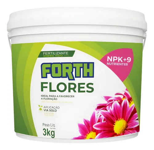 Adubo Fertilizante Forth Flores 3kg Npk 9nutrientes Floração