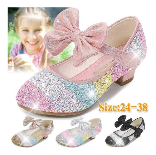Zapatos De Niña Sandalias Princesa Zapatillas De Cristal S 1