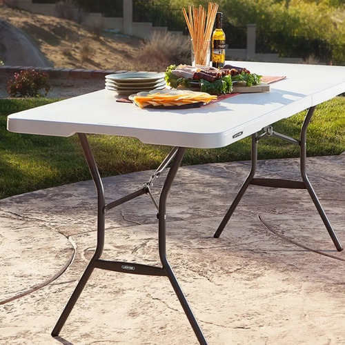 Imagen 7 de 10 de Mesa De Camping 1,80 Mts Plegable Valija Plástico Lifetime
