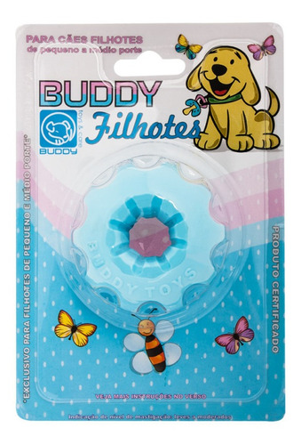 Mini Bolt Azul Nylon Buddy Toys Filhote Brinquedo Mordedor