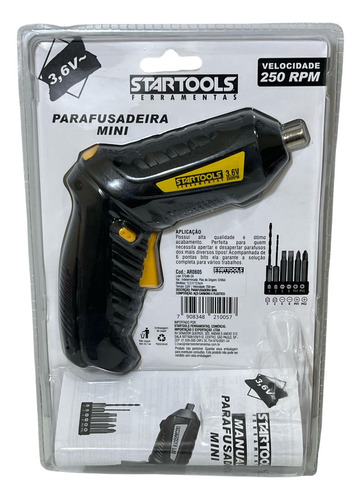 Mini Parafusadeira Recarregavel 3,6v Bivol Com Led Startools