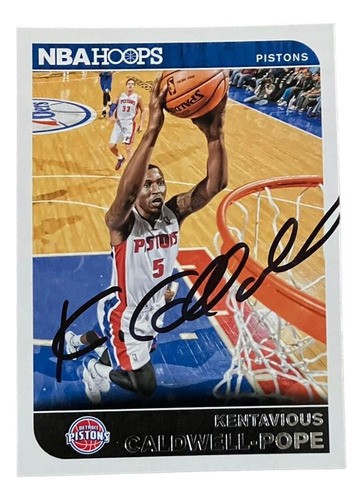 Tarjeta Nba Firmada Kentavious Caldwell-pope Detroit Pistons