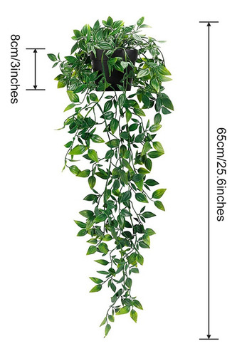 5paquetes De Plantas Colgantes Artificiales En Macetas Falsa