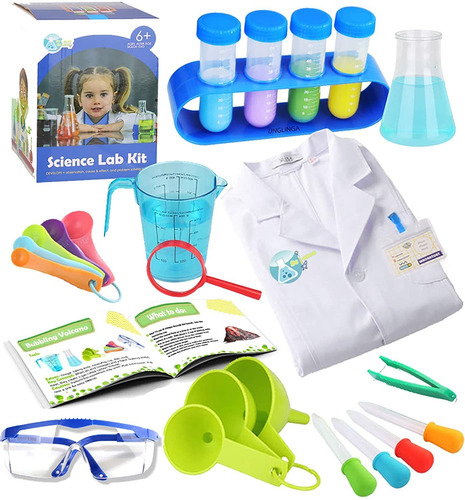 Kit De Experimento Científico Para Niños Con Bata De ...