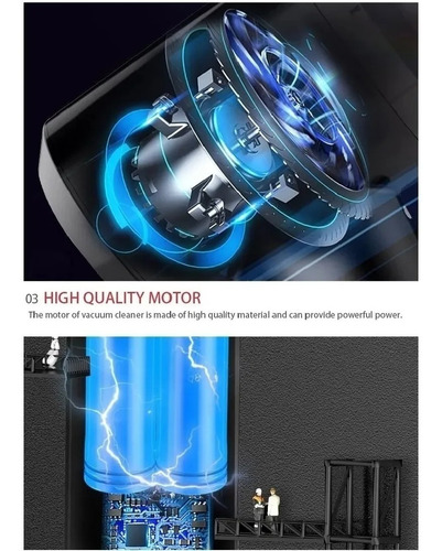 Imagen 7 de 7 de Aspiradora De Mano Mini Para Autos Y Hogar Usb