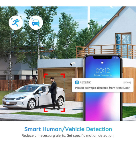 Reolink - Cámara De Seguridad Para Exteriores, 5 Mp, Detecci