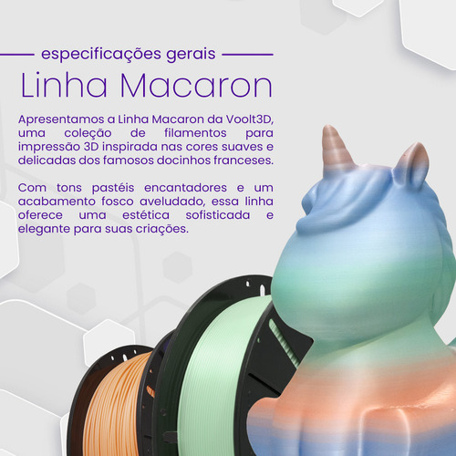 Filamento Pla Macaron Velvet Azul 1kg Impressão Peças 3d