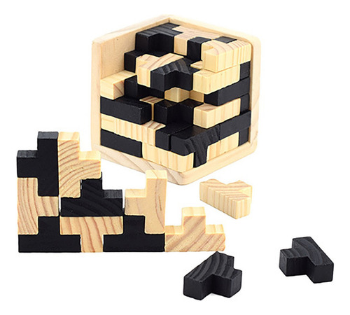 Puzzle Wooden Original 3d Juego De Acertijos De Madera 3d Iq