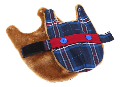 Roupa Capa Alaska Inverno Pet Pelucia Cachorro Poncho Grande Cor 07 - Europa Azul