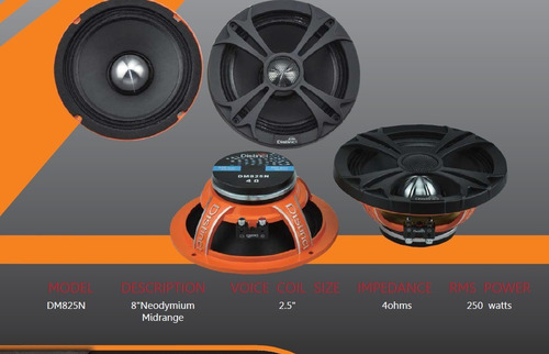 Imagen 6 de 6 de Medio 8 Distinct Audio 400w Neodymium C/rejilla