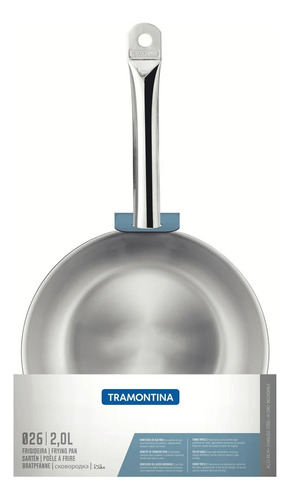 Frigideira de aço inoxidável de 26 cm - 62633/260 - Cor prata Tramontina
