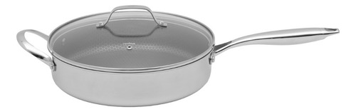 Frigideira Inox E Tampa 28 Cm Coleção Isa Scherer Mimo Style Cor Prateado