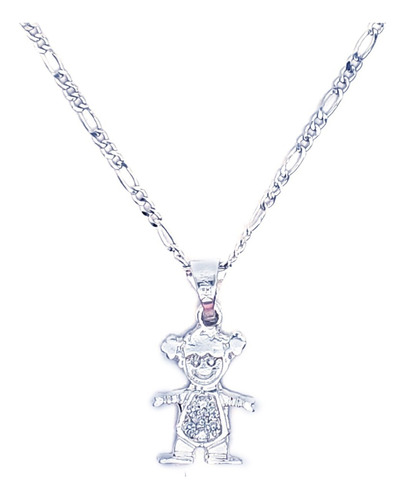 Dije Niña Swarovski Incluye Cadena Plata De Ley 925