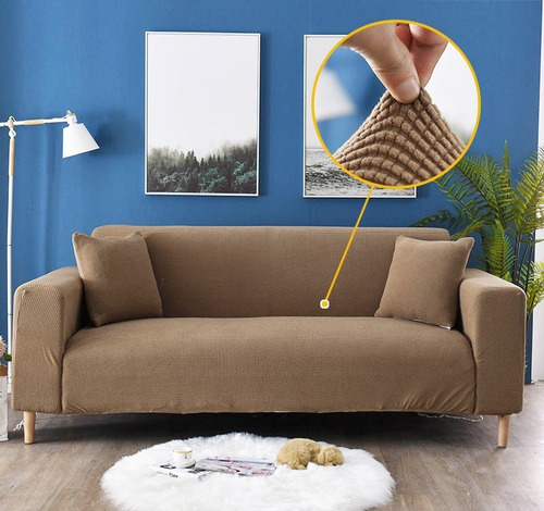 Protector Cubre Sala Jacquard Elástico 3 Plazas Esquimal