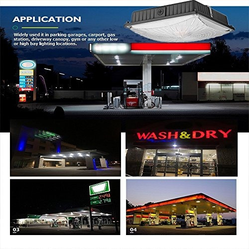 Luz Led Canopy 45 W 65 W 5000 K 5 Años De Garantia 6500watt