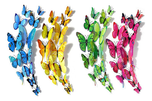 Tvoip 48pcs 3d Butterfly Wall Sticker En La Pared Home Decor