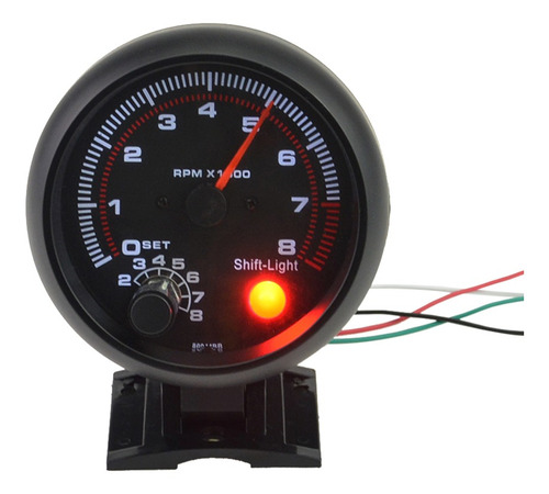 Tacómetro Para Vehículos De Gasolina Color Negro