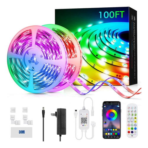 Luces Led Rgb Cambian Color Sincronizan Música 30 M