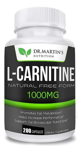 L-carnitina Extra Fuerte 1000 Mg Metabolismo 200 Cap