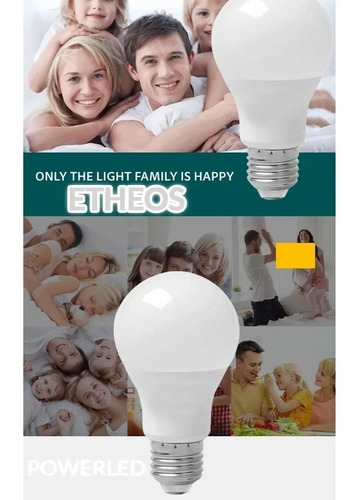 Imagen 4 de 6 de Combo 10 Lampara Led 11w Luz Calida O Fria Etheos E27 880lm