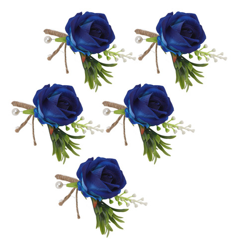 Novio Rosa Artificial Boda Mariposa Pin, 5