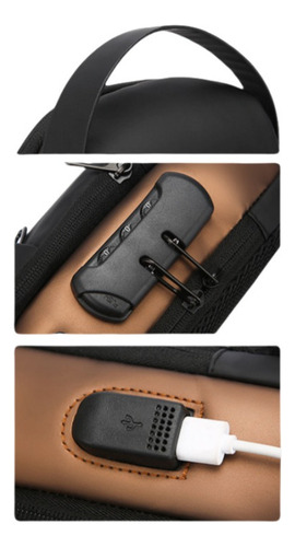 Bolso De Pecho Impermeable Casual Multifuncional Para Hombre