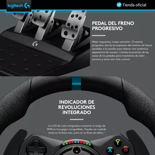  Logitech G923 - Volante con palanca de cambios Driving Force y  pedales para PS5, PS4 y PC, con cubierta de volante de cuero genuino :  Videojuegos