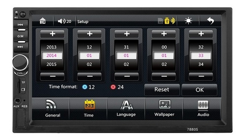 Auto Estereo Pantalla Táctil 7 Pulgadas Bluetooth Doble 2 Din Mirrorlink + Regalos