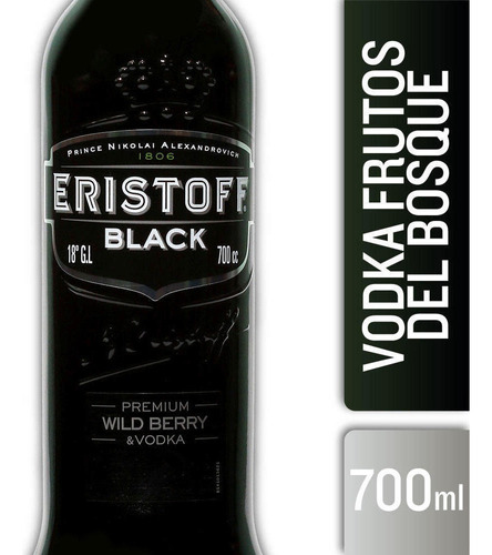 Vodka Eristoff Black 700cc