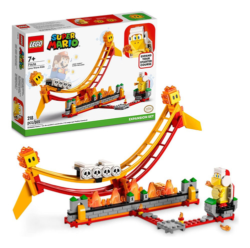 Figuras Para Armar Lego Super Mario Lava Wave Ride Con Fire