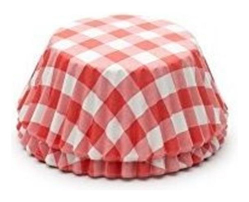 Tazas Desechables Hornear Gingham  3 25 X 3 25 X 1 25