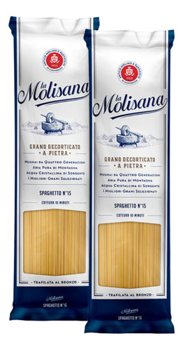 Fideos Spaghetti La Molisana 500 Gr Origen Italia Pack X2
