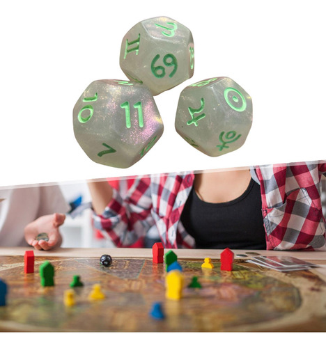 3 Dados De Resina Juguetes De Enseñanza De De Claro Y Verde