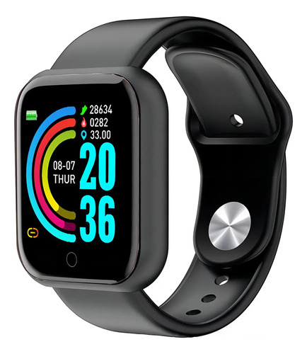Relógio Smart Bracelet D20 preto Bluetooth Monitor Cardíaco