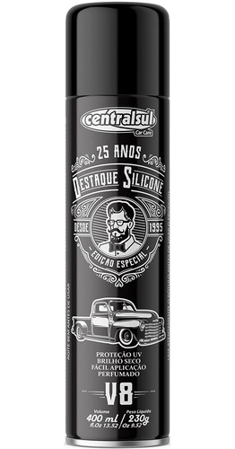Destaque Silicone Spray Painel Perfumado V8 400ml