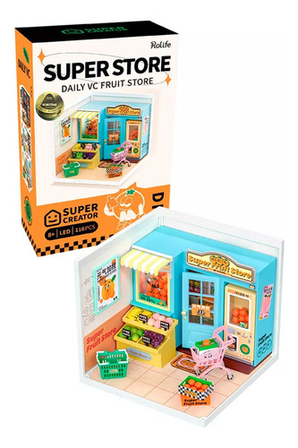 Rompecabezas 3d Tienda De Frutas Rolife Dw003 Log-on 116 Pzs