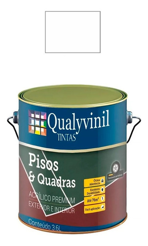 Pintura Para Piso 3,6 L Premium Mate Lavable Qualyvinil