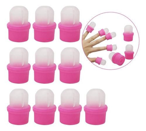 B 10 Clips De Plástico Para Quitar Esmalte De Uñas, Tapas De