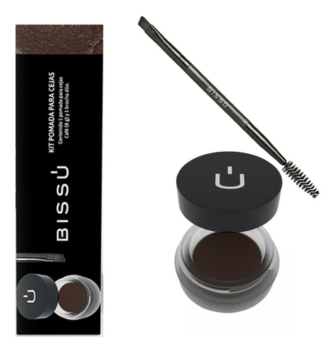 Kit Pomada Para Cejas Profesional Bissu Color Café