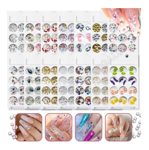 Strass Cristales Uñas Decoración Piedras 3d Nail Art Surtido