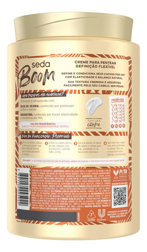 Kit Seda Boom Shampoo 250ml + Cond 250ml + Creme 1kg + Sérum