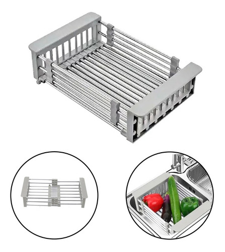 Escurridor Para Lavaplatos Largo De Medida Ajustable
