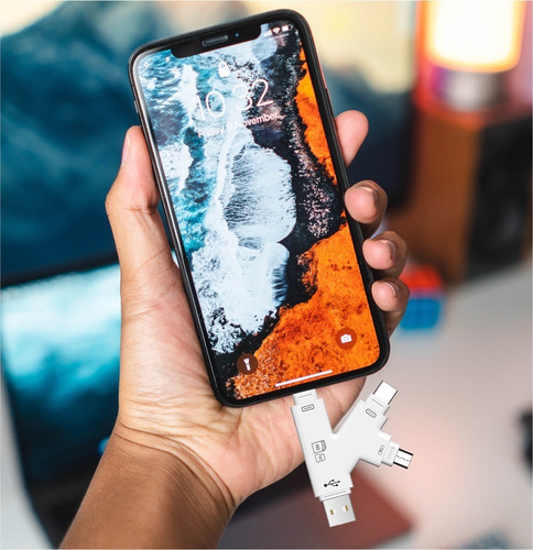 Imagen 3 de 7 de Adaptador iPhone Android Memoria Sd Usb C Otg Lector