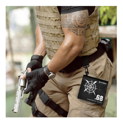 Linrui 100 Ct .68 Cal Paintballs Para Entrenamiento Y Bolas Azul.
