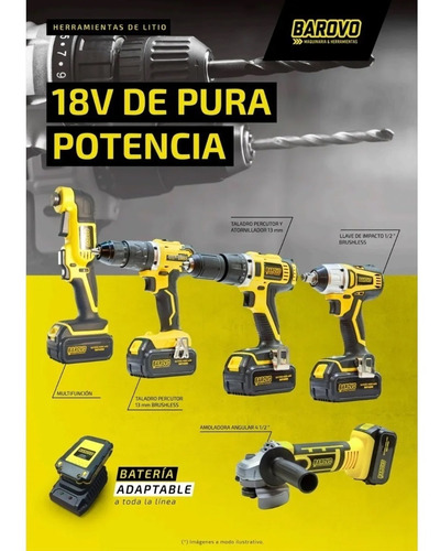 Imagen 8 de 9 de Cargador Bateria Barovo Ion Litio 2000 4000 Mah 220v 60w 18v