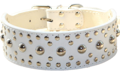 Conjunto De Collar De Perro De Cuero Tachonado De 2 De
