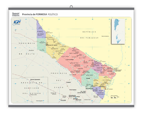 Mapa Prov. De Formosa (político) Apto Marcador 90x70cm